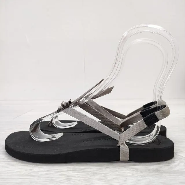 BEAUTIFUL SHOES barefoot sandals TOSHINOSUKE TAKEGAHARA 23cmから23.5cm 定価18150円 シューズ サンダル ブラック グレー レディース ビューティフルシューズ【中古】3-0823S☆