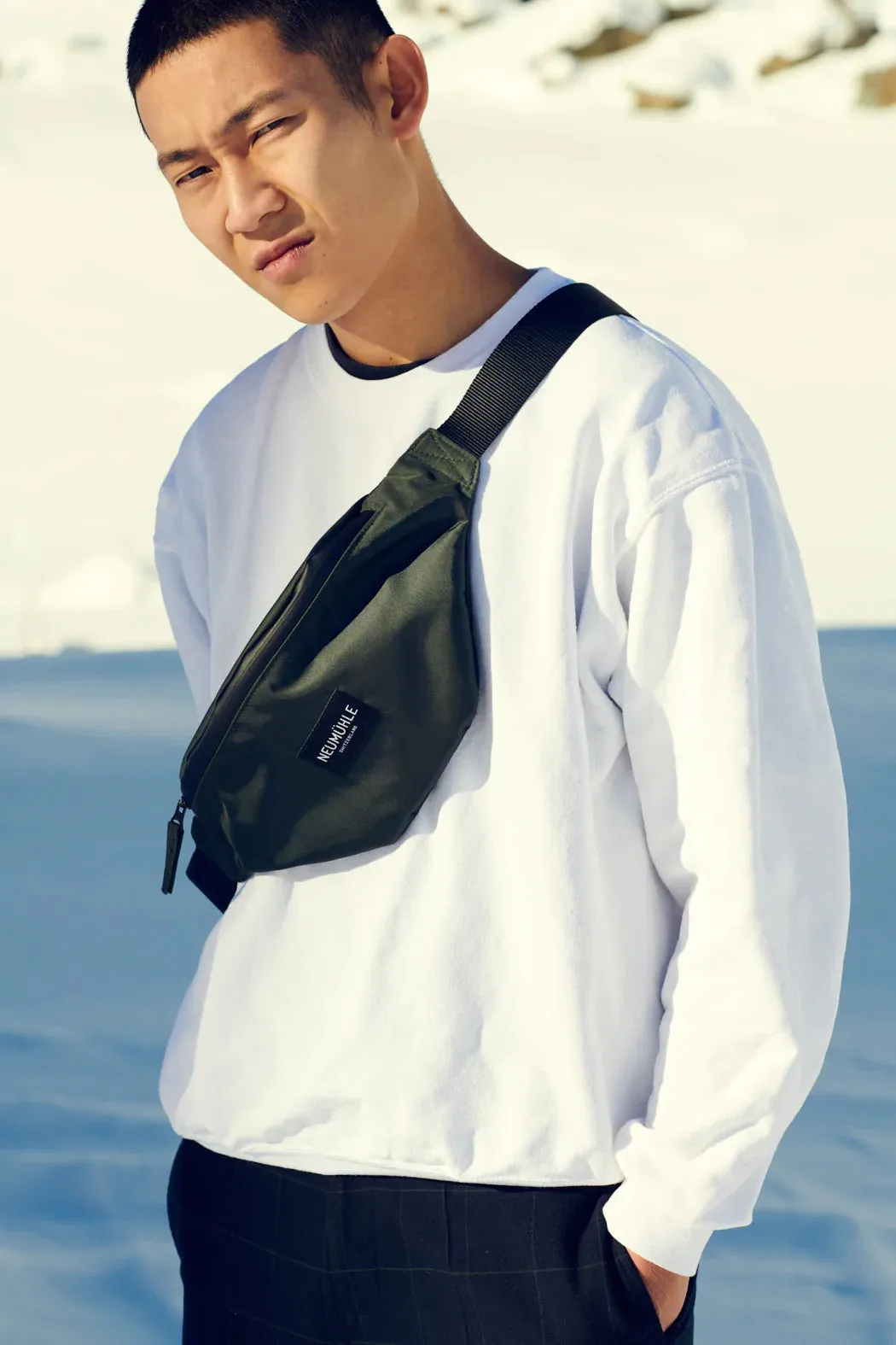 belt bag - net bag - wakame green