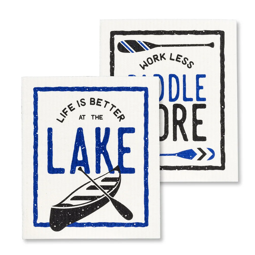 Better at the Lake Swedish Dish Cloths-Set of 2
