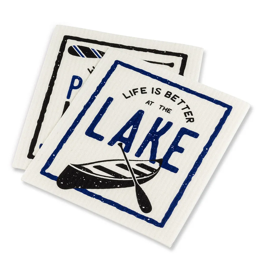 Better at the Lake Swedish Dish Cloths-Set of 2