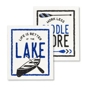 Better at the Lake Swedish Dish Cloths-Set of 2