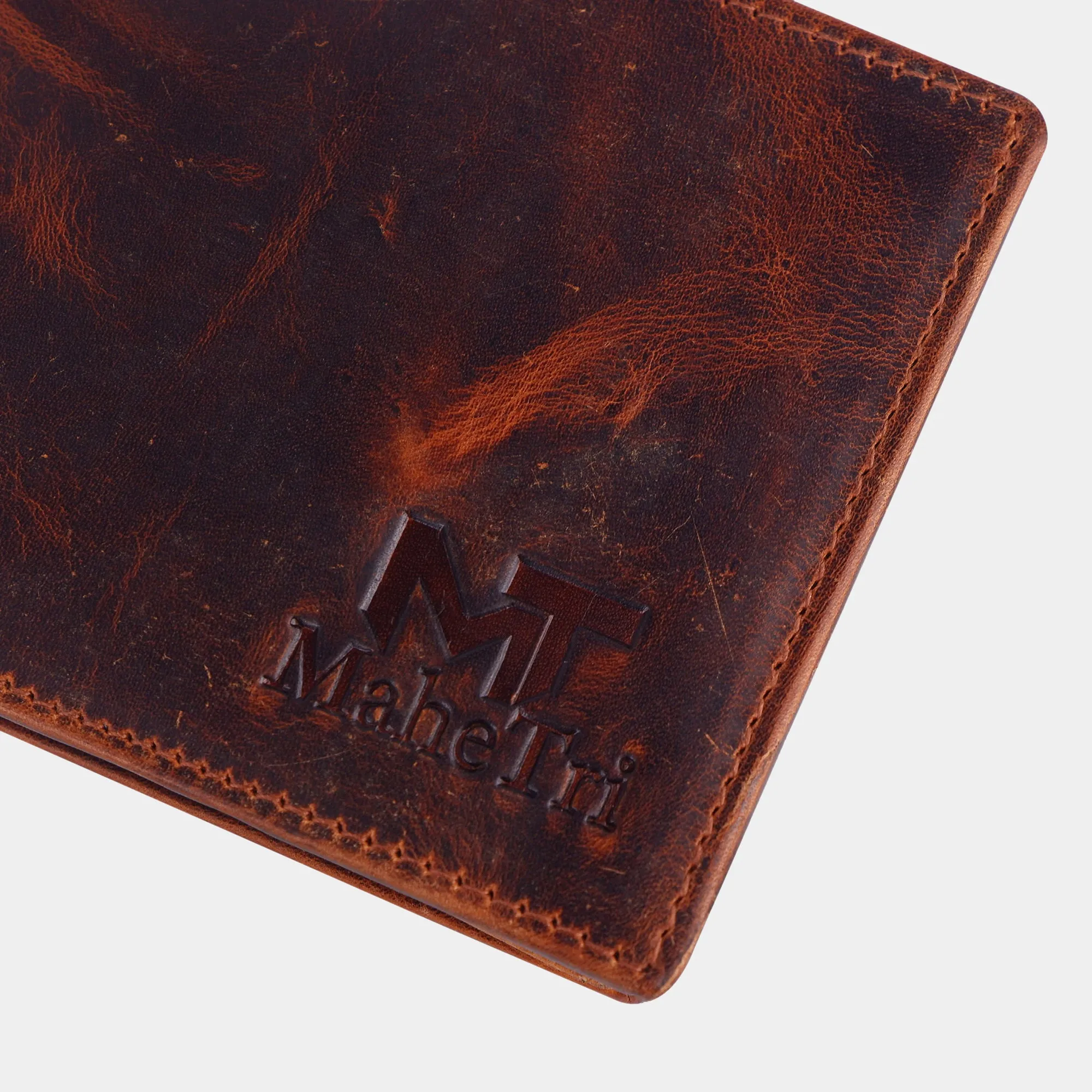 Bi-fold Dark Brown Leather Wallet