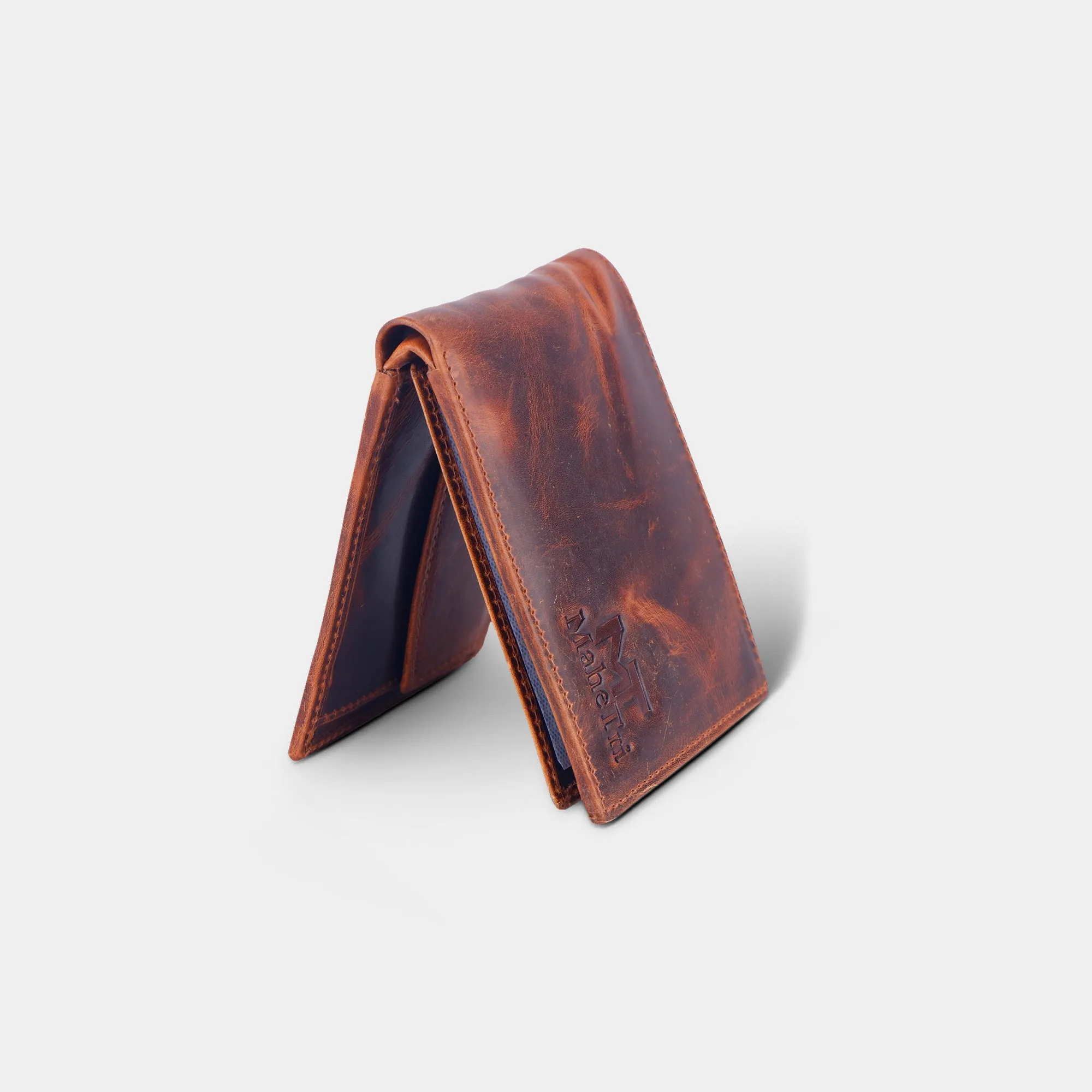 Bi-fold Dark Brown Leather Wallet