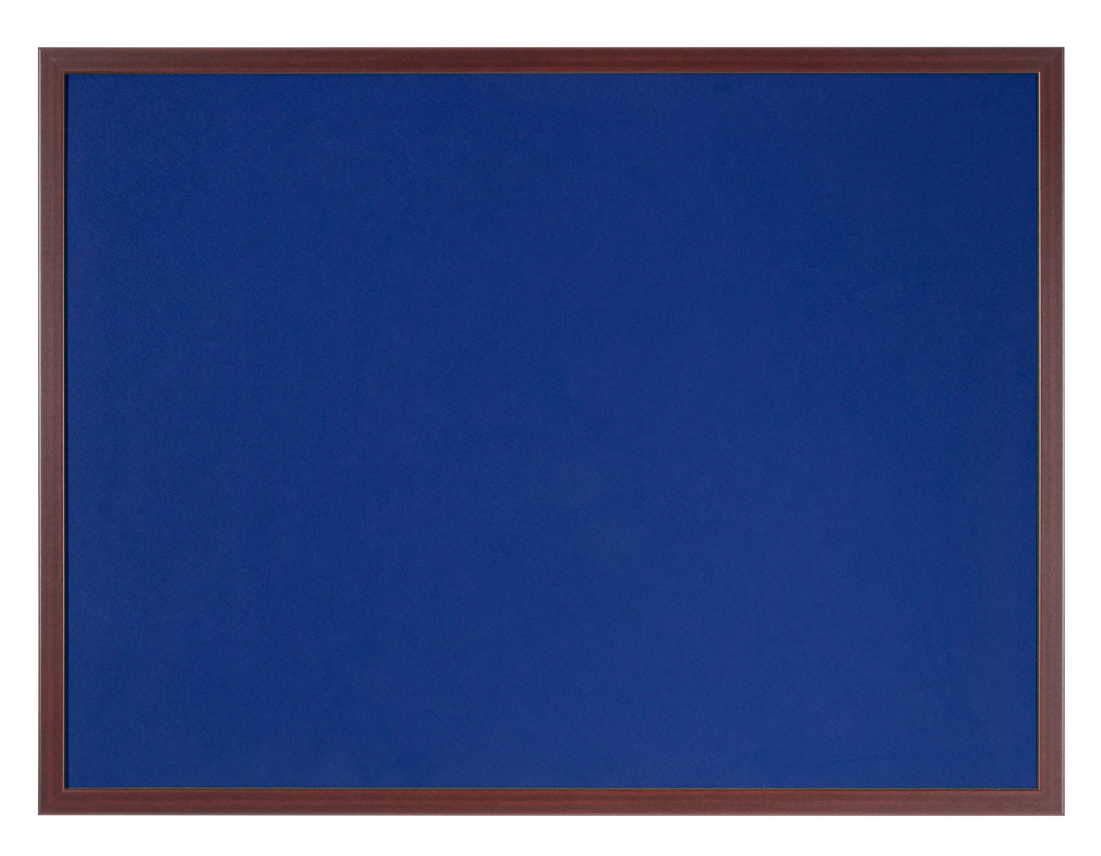 Bi-Office Earth-It Blue Felt Noticeboard Cherry Wood Frame 1200x900mm - FB1443653