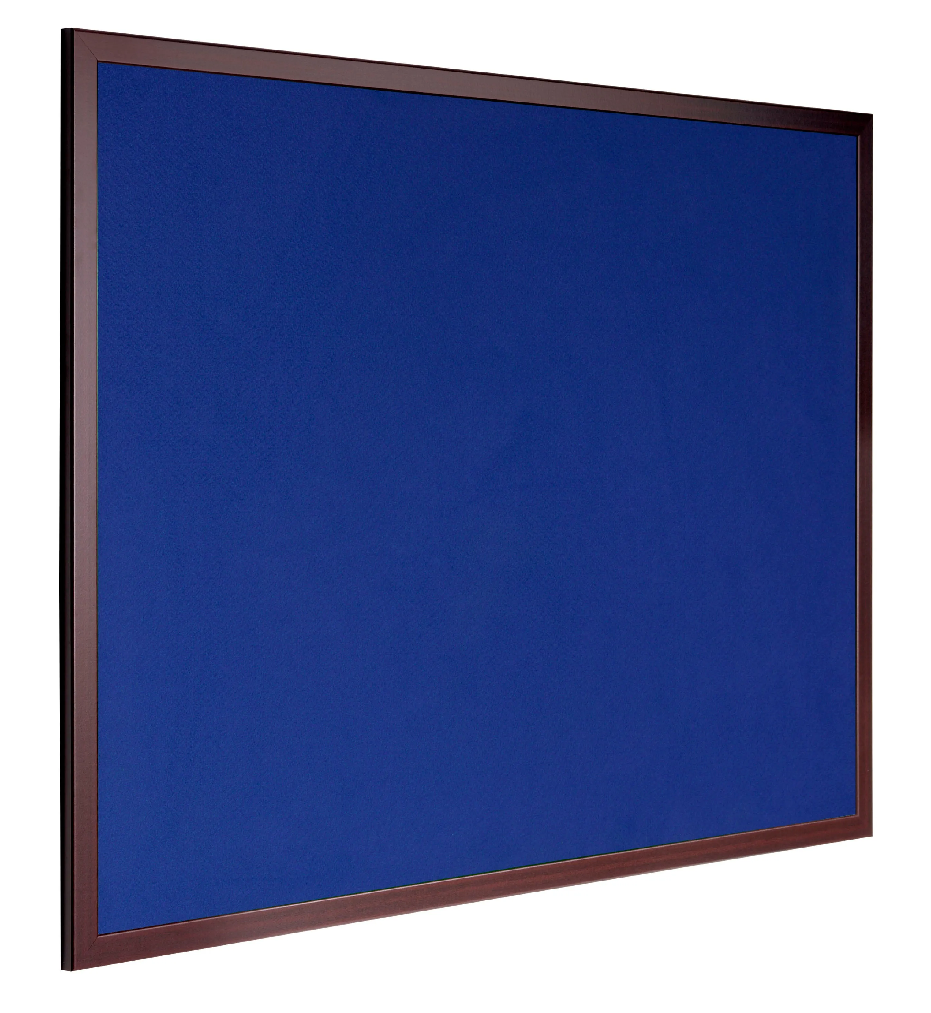 Bi-Office Earth-It Blue Felt Noticeboard Cherry Wood Frame 1200x900mm - FB1443653