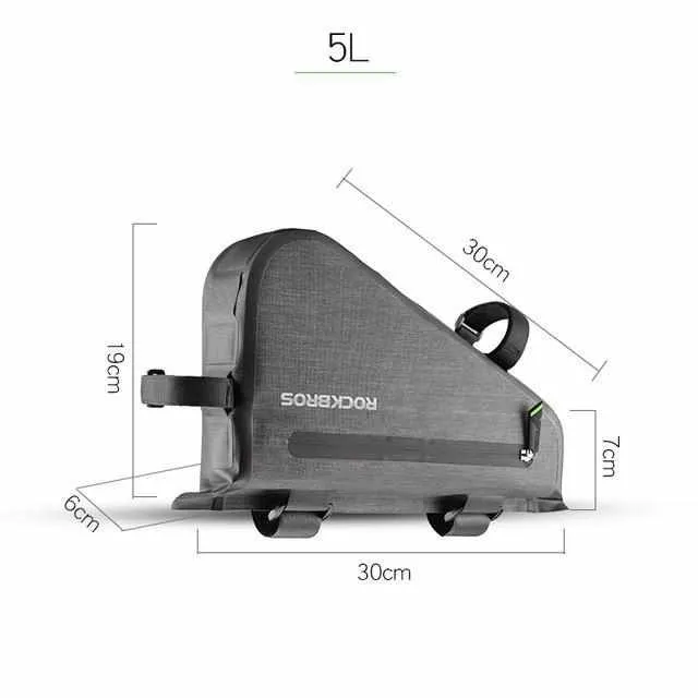 Bicycle Triangle Front Frame Bag - Rainproof/Waterproof Bike Bag Large Capacity