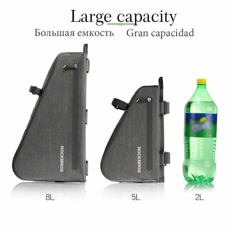 Bicycle Triangle Front Frame Bag - Rainproof/Waterproof Bike Bag Large Capacity