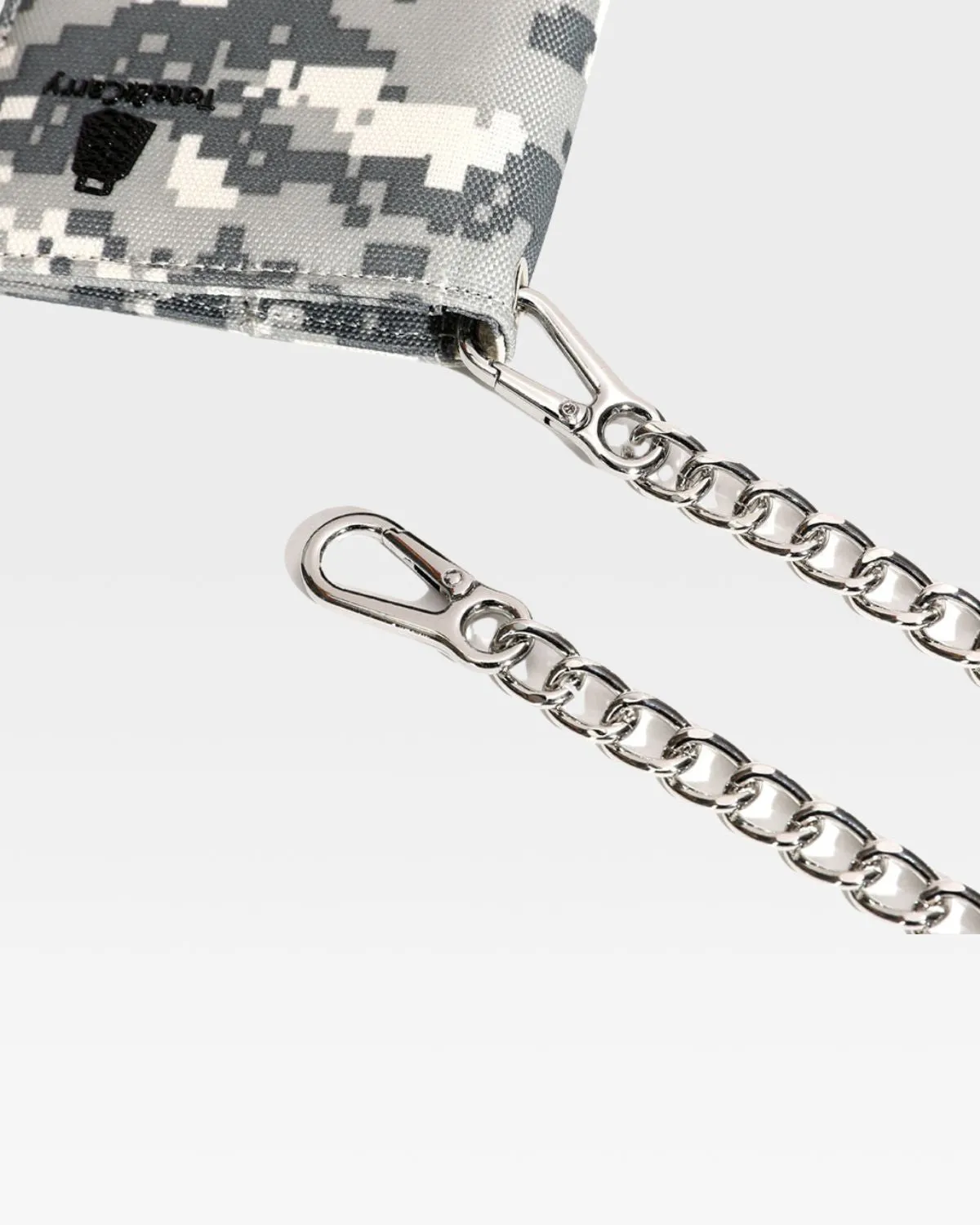 Biker Chain Wallet in Grey Digital Camouflage