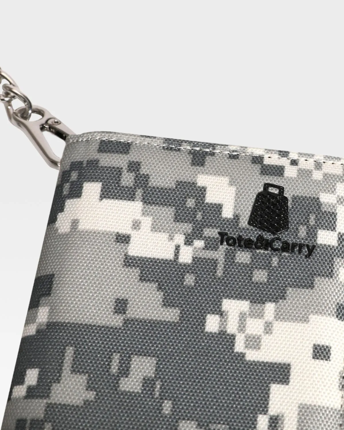 Biker Chain Wallet in Grey Digital Camouflage