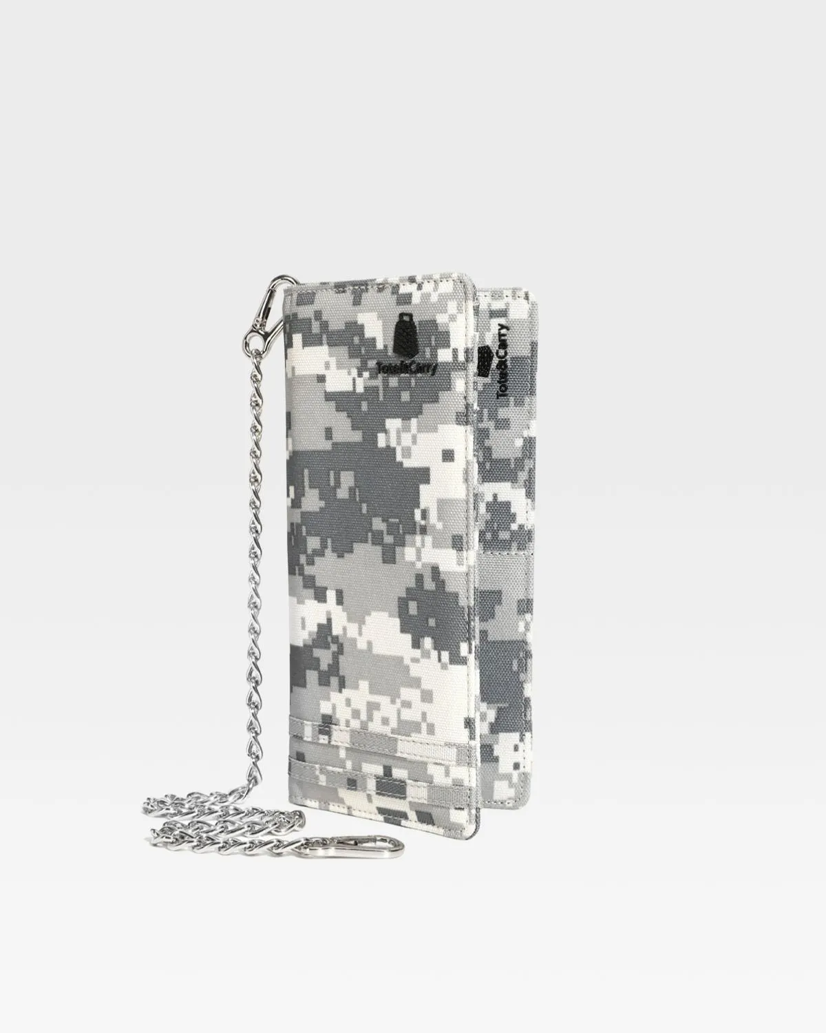 Biker Chain Wallet in Grey Digital Camouflage