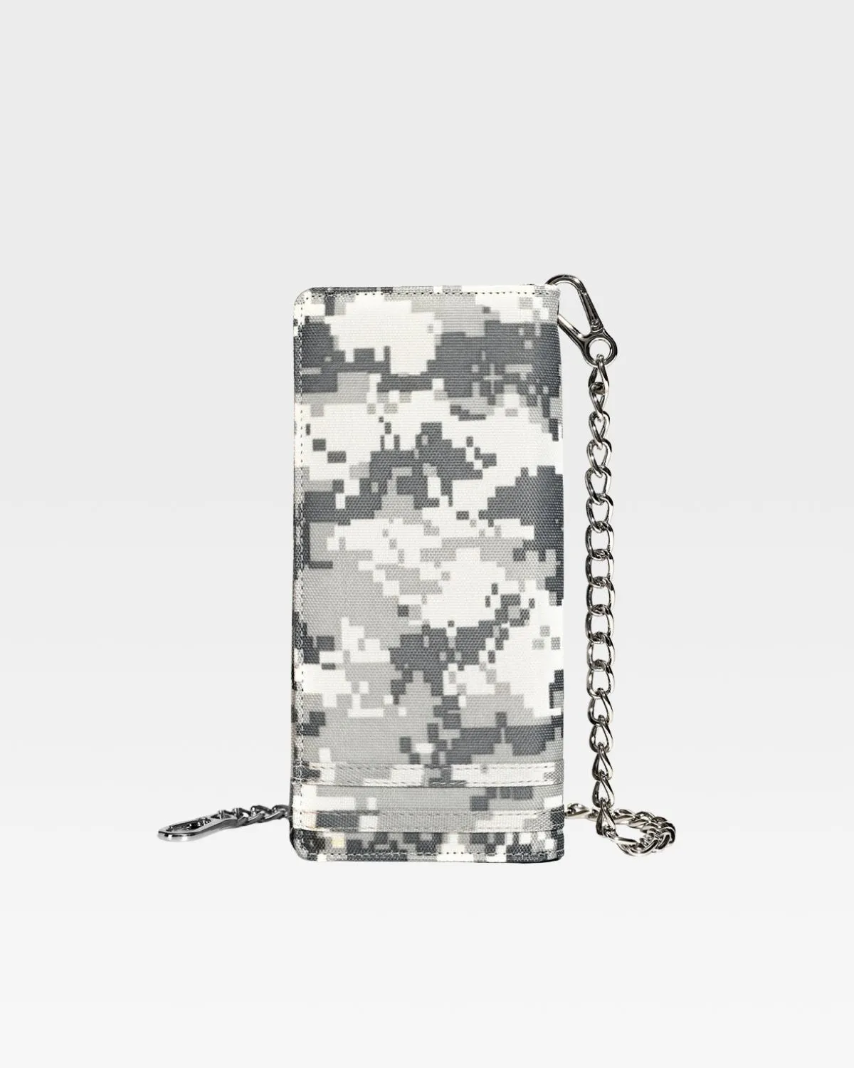 Biker Chain Wallet in Grey Digital Camouflage