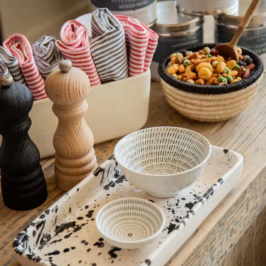 Black & White Splatter Tray