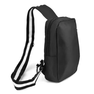 Black Crossbody Shoulder Sling Bag with USB Charging Port
