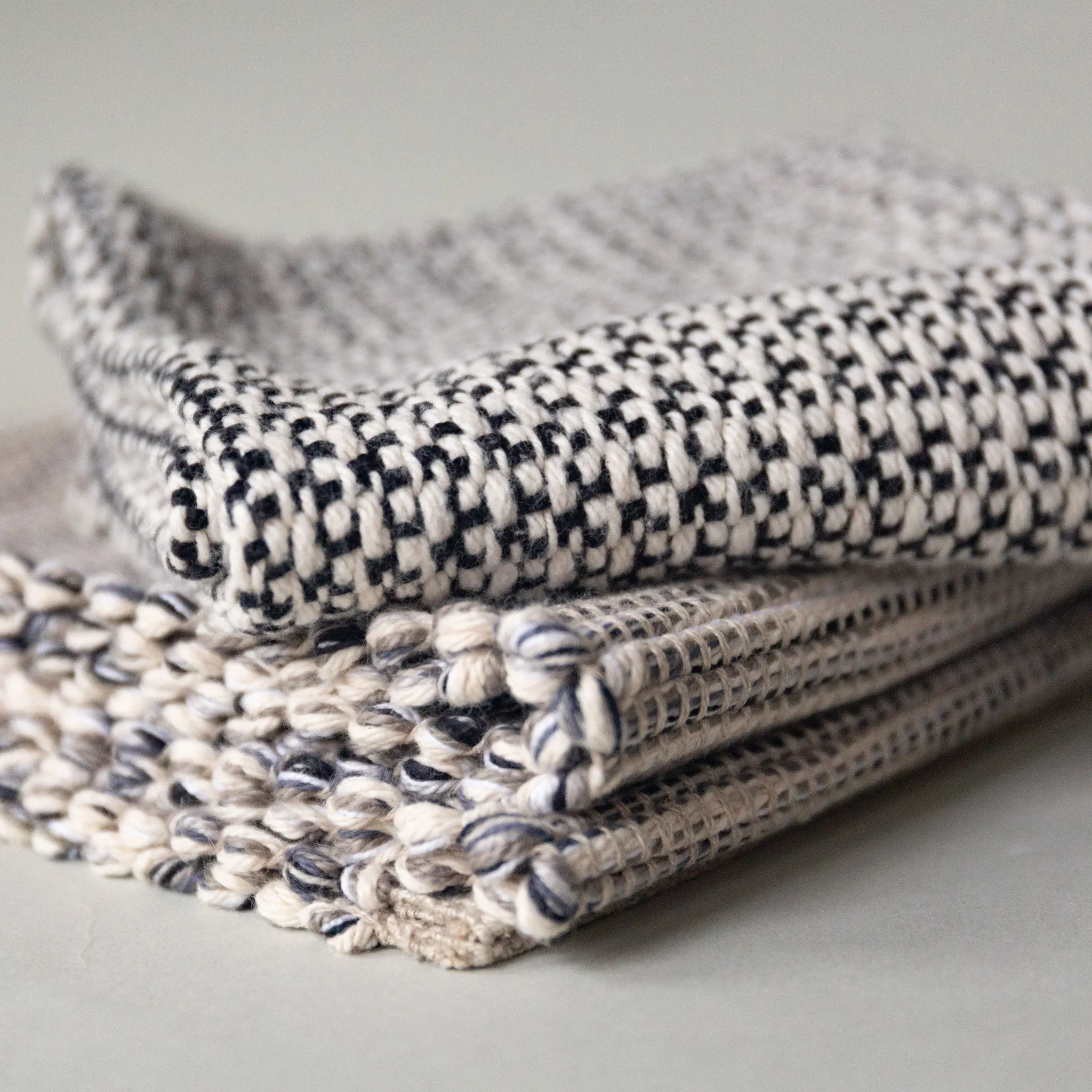 Black Handwoven Kitchen Towel