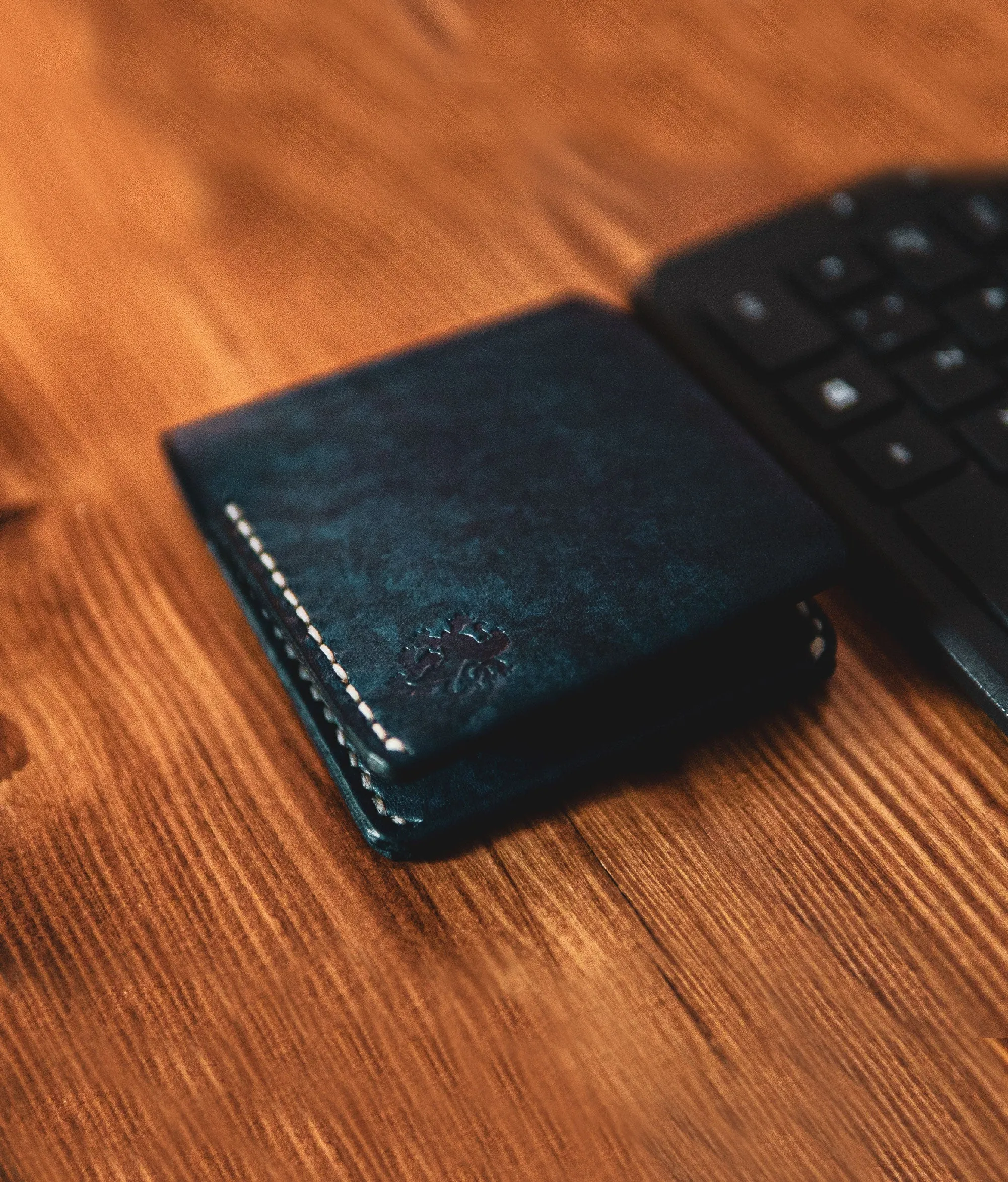 Blue Leather Wallet - Captain