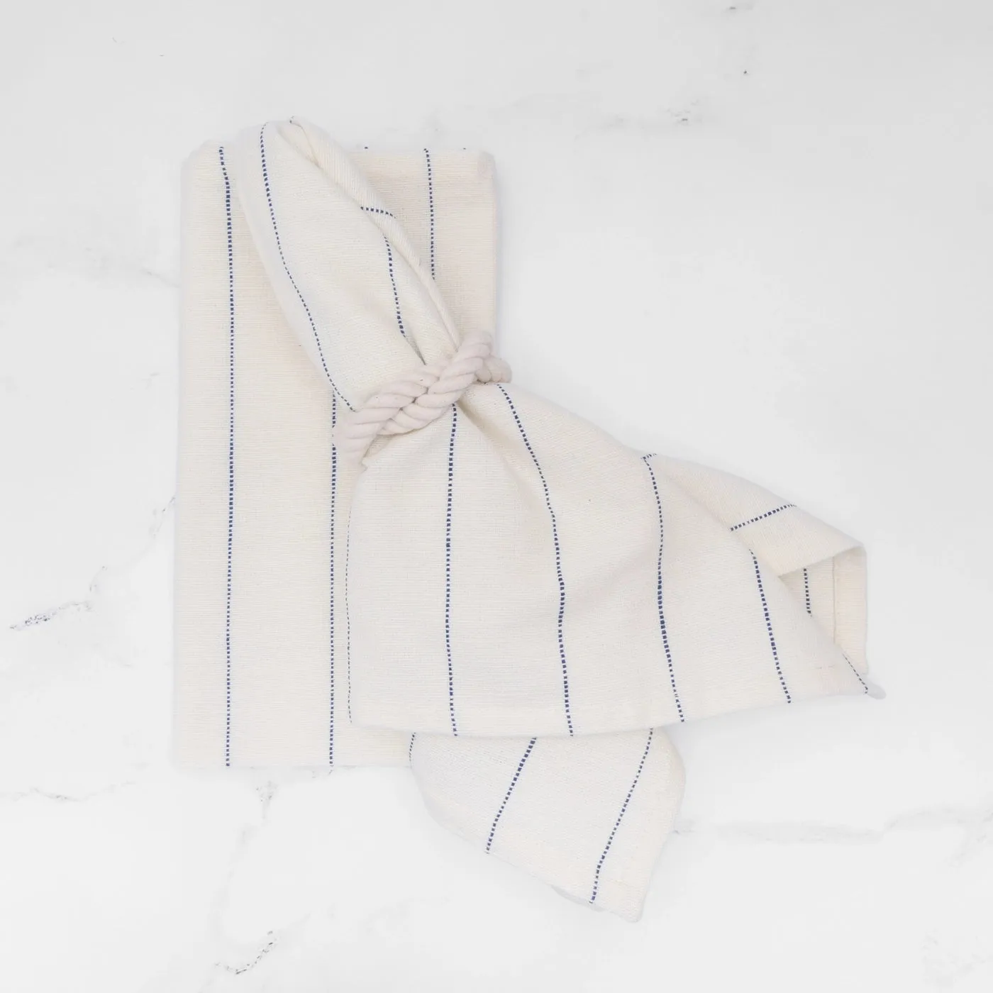 Blue Pinstripe Stripe Cotton Napkin