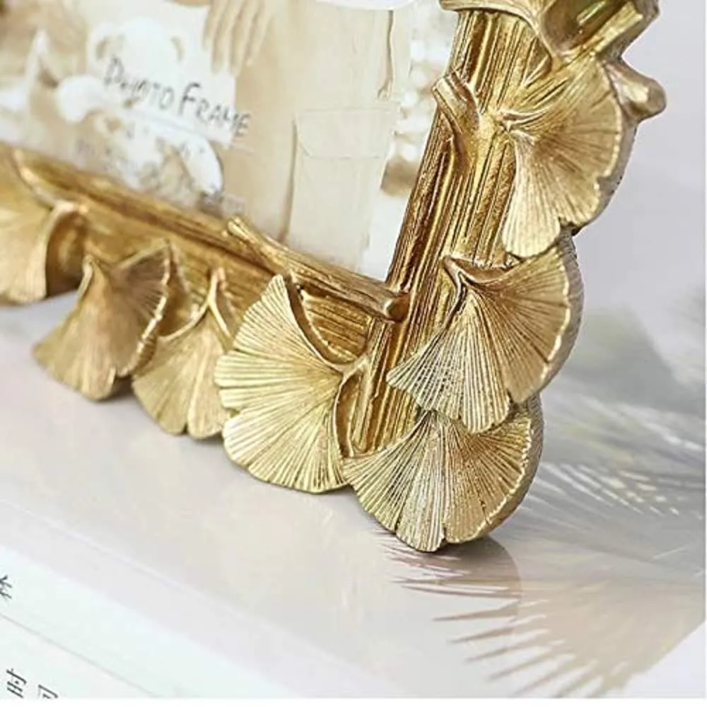 Book My Balloons European Golden Ginkgo Leaf 4 inch 6 inch Photo Frame