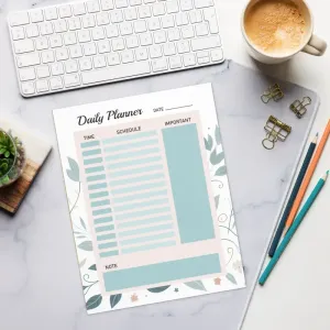 Boost your Week Foliage Daily Planner Notepad