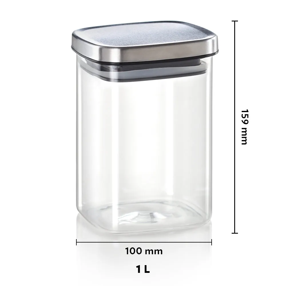 Borosil Classic Square Jar