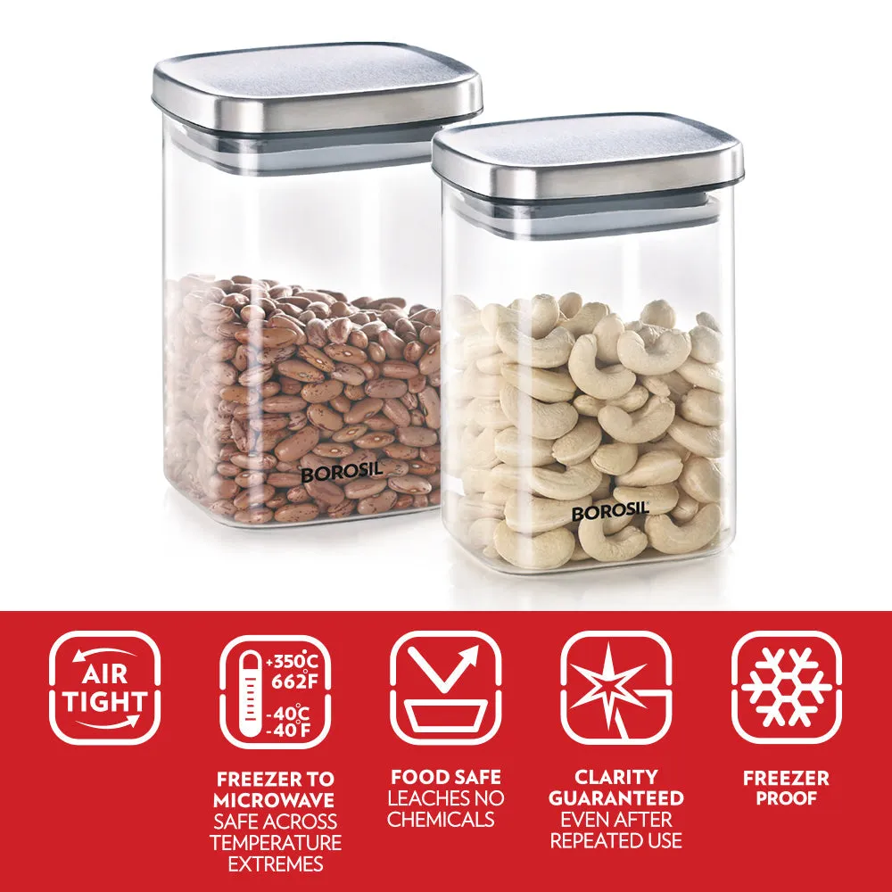 Borosil Classic Square Jar