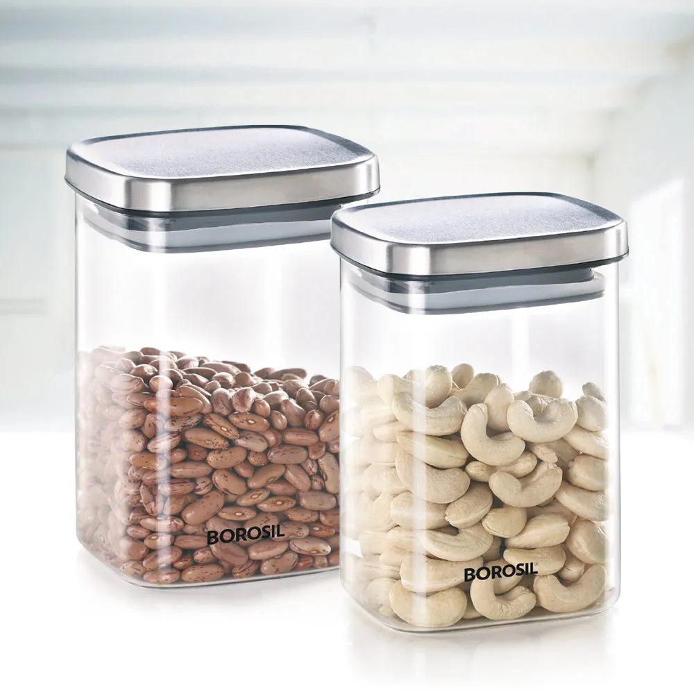 Borosil Classic Square Jar