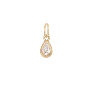'Boulder' Pear Bezel Diamond Charm