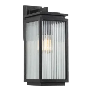 Boulevard Medium Square Antique Black Coach Exterior Light