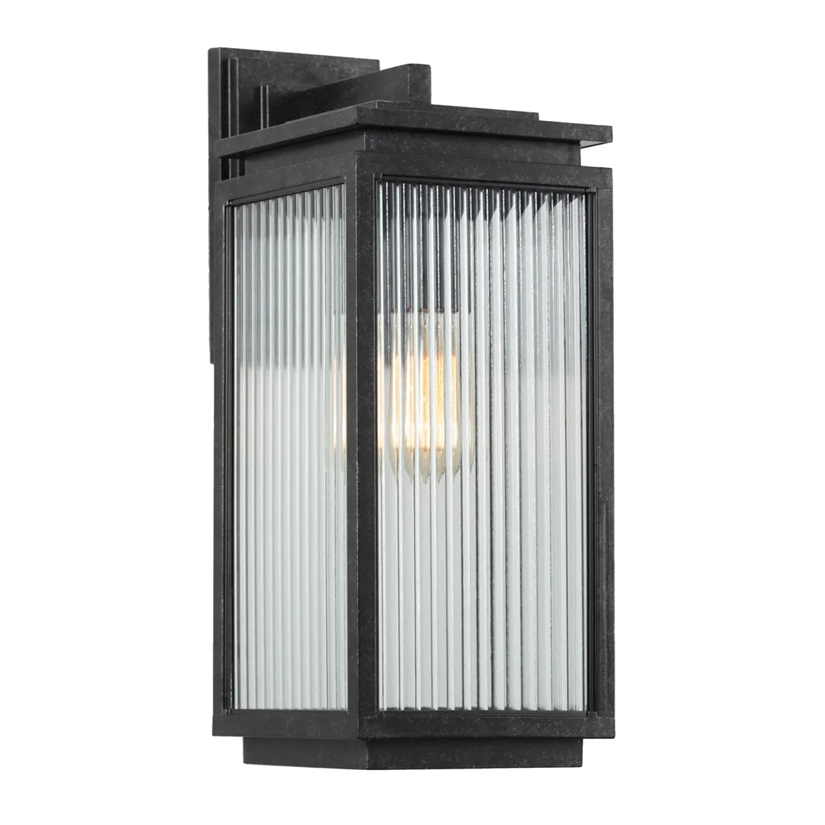 Boulevard Medium Square Antique Black Coach Exterior Light