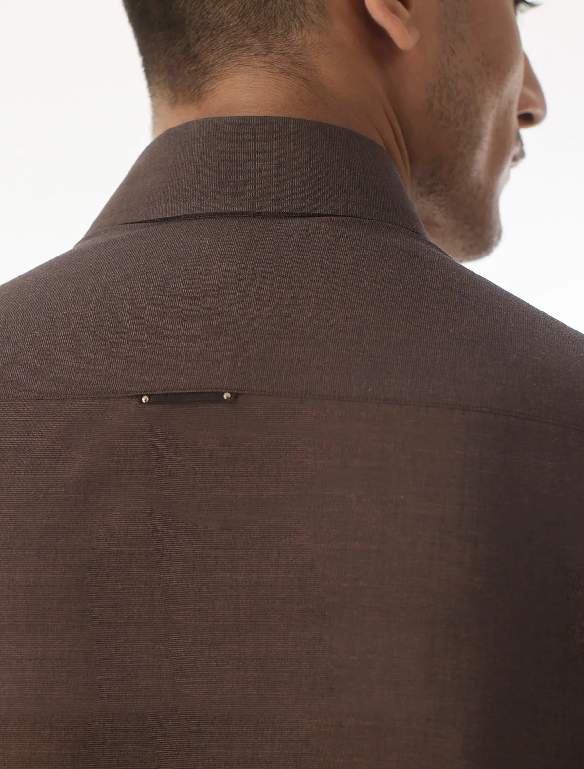 BROWN KAMEEZ SHALWAR WITH UNIQUE DETAILS