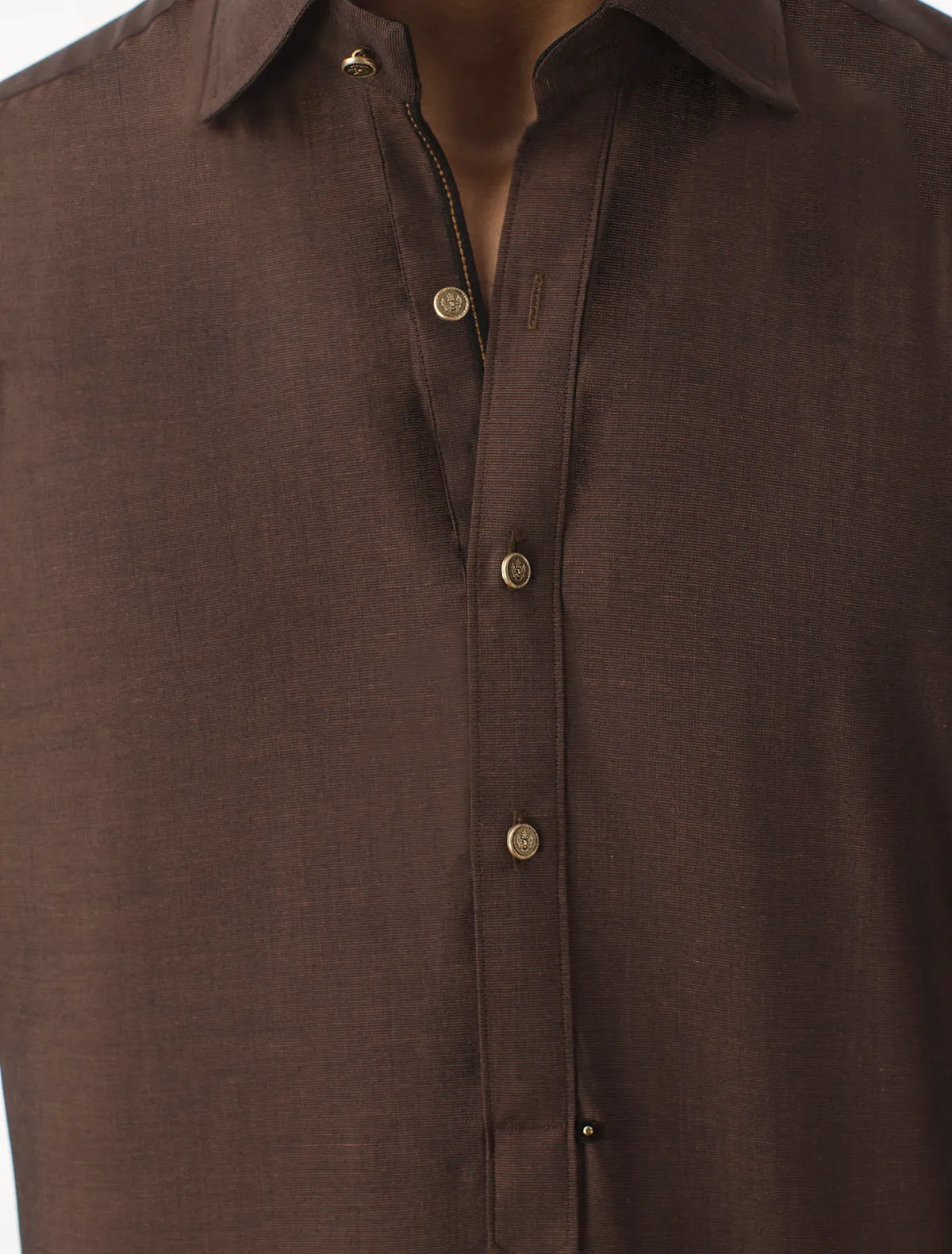 BROWN KAMEEZ SHALWAR WITH UNIQUE DETAILS
