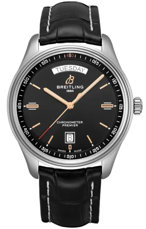 BRT Watch Premier AutoMTic Day and Date 4 Black AlligatORS