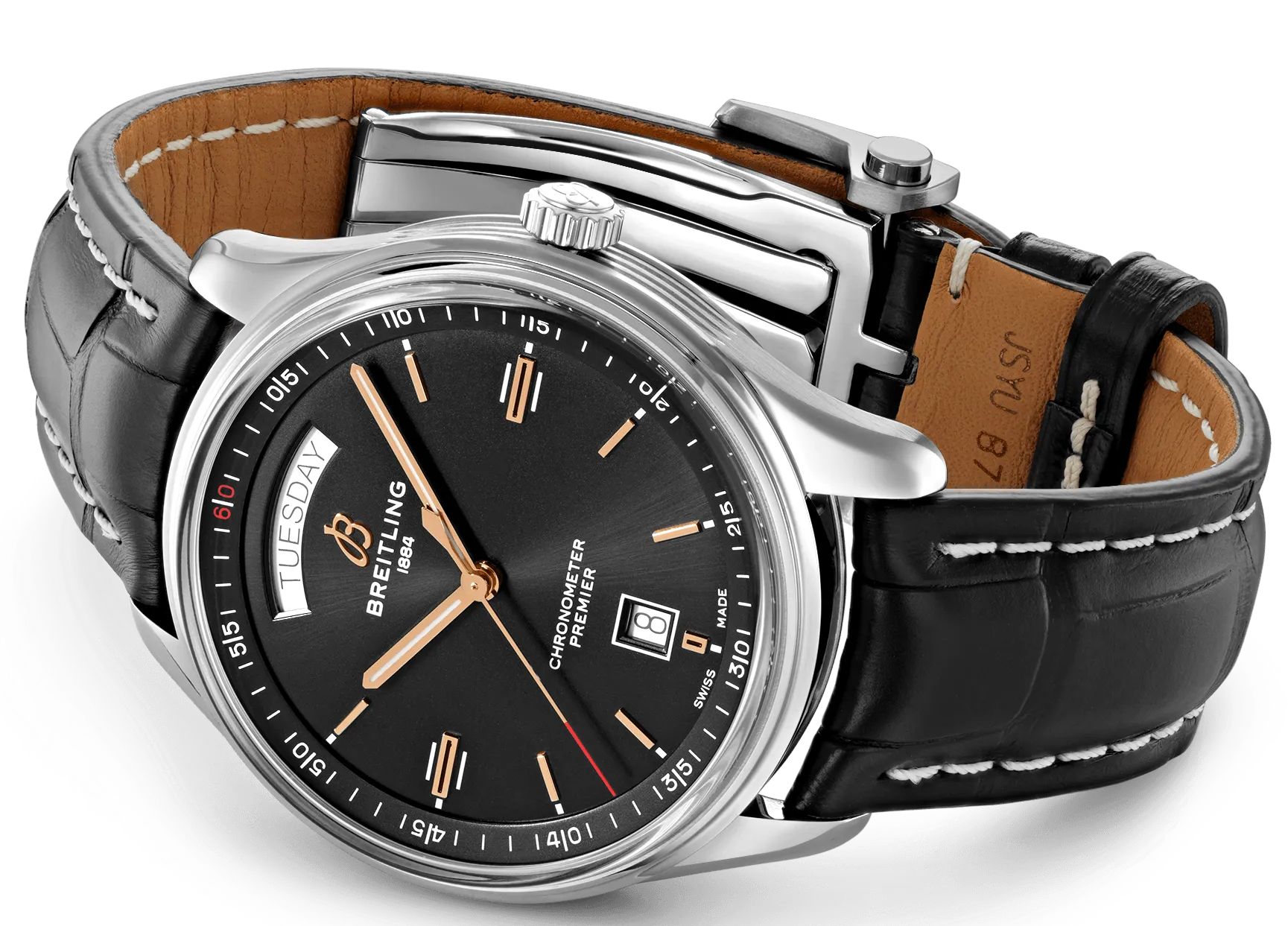 BRT Watch Premier AutoMTic Day and Date 4 Black AlligatORS