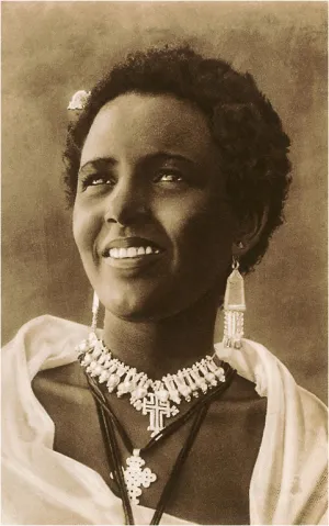 BW-40 Ethiopian Woman - Vintage Image