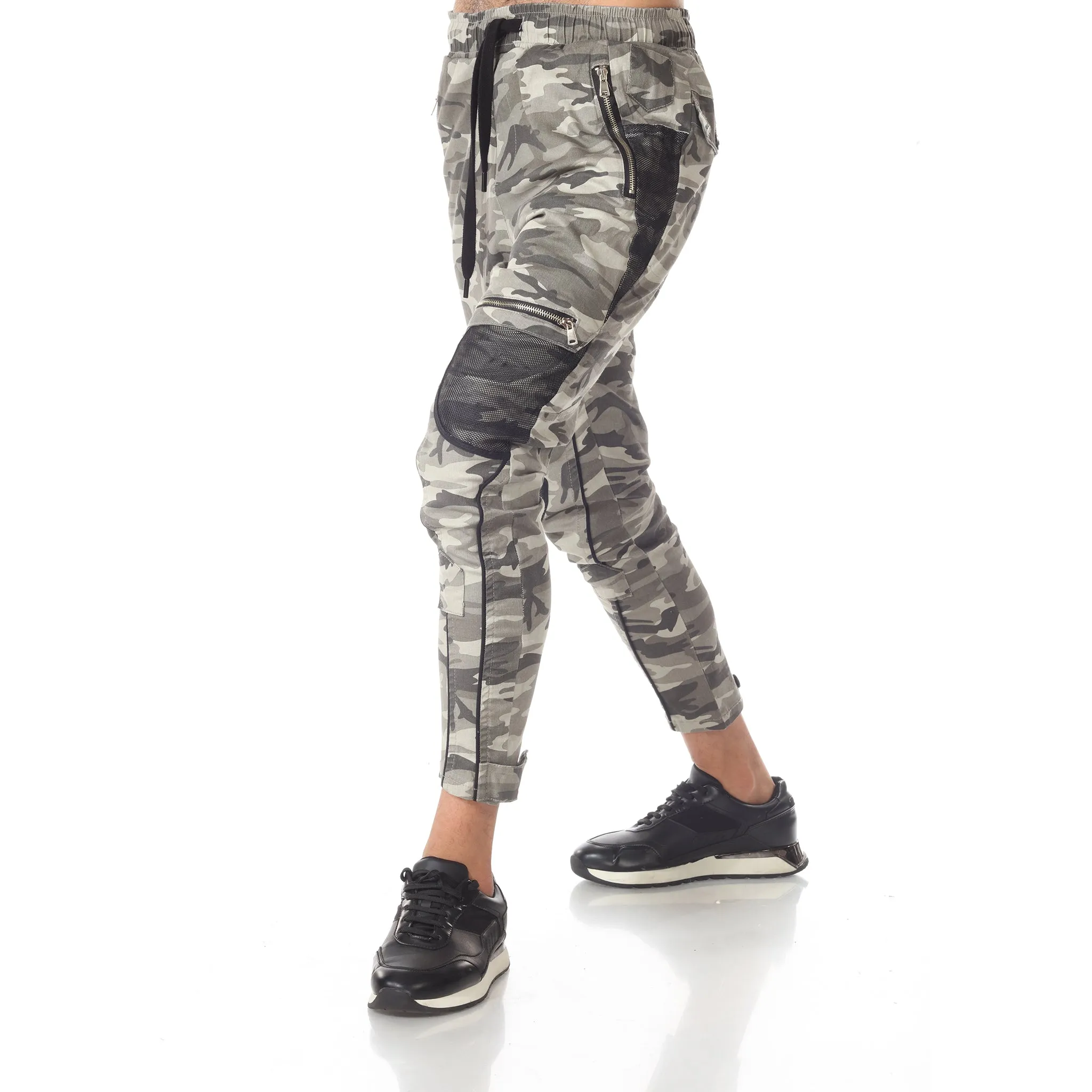 Camo Fashion Jeans With Lace Details