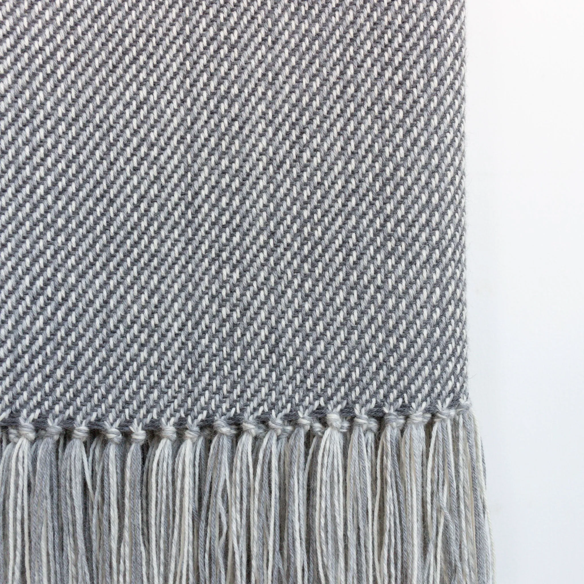 Charcoal & Gray Handwoven Alpaca Throw