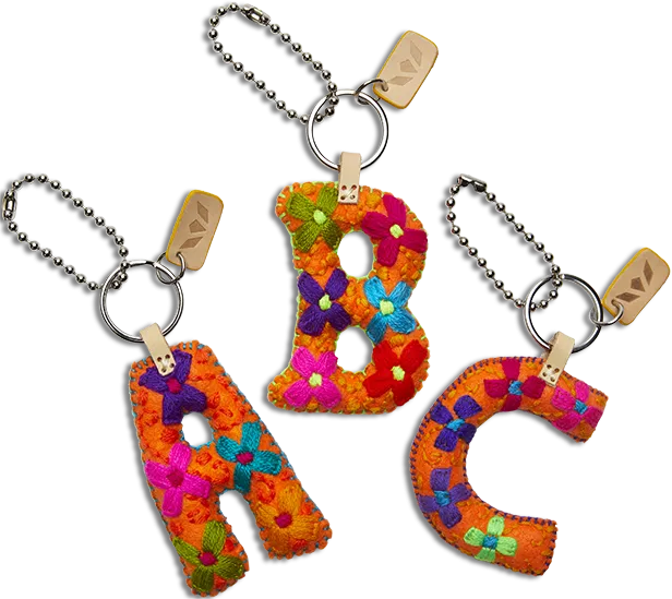 Charms Orange Felt Alphabet