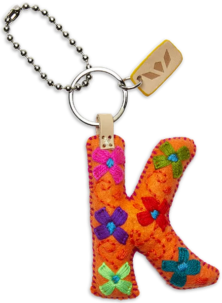 Charms Orange Felt Alphabet