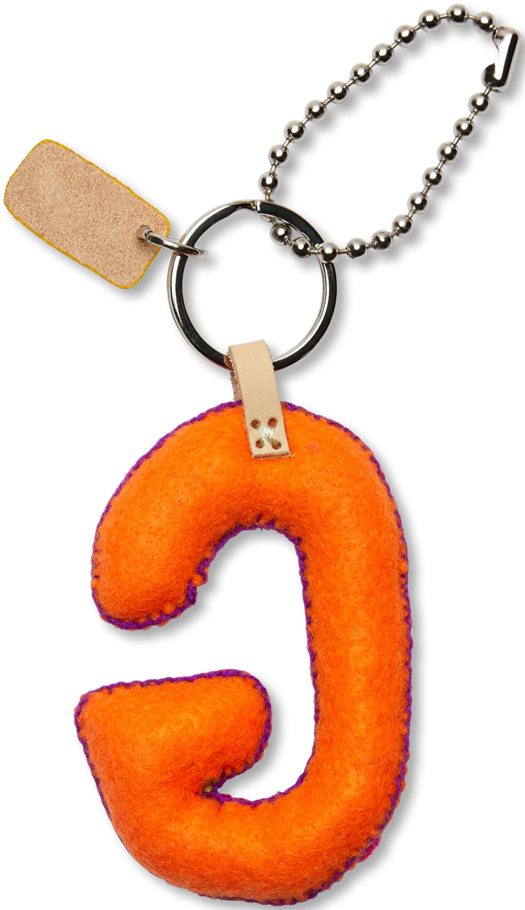 Charms Orange Felt Alphabet