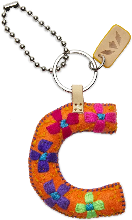 Charms Orange Felt Alphabet