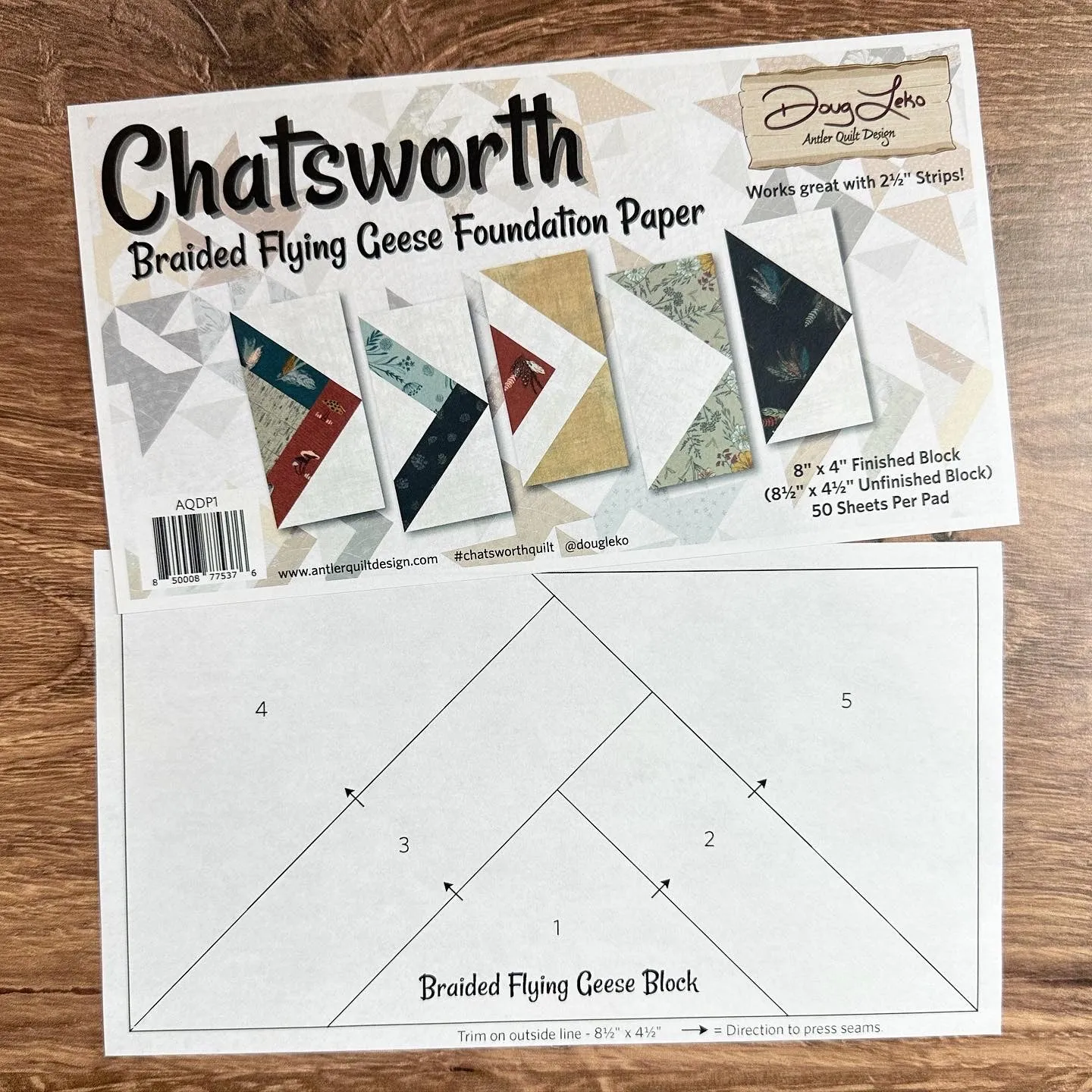 Chatswoth Braided Flying Geese Foundation Paper