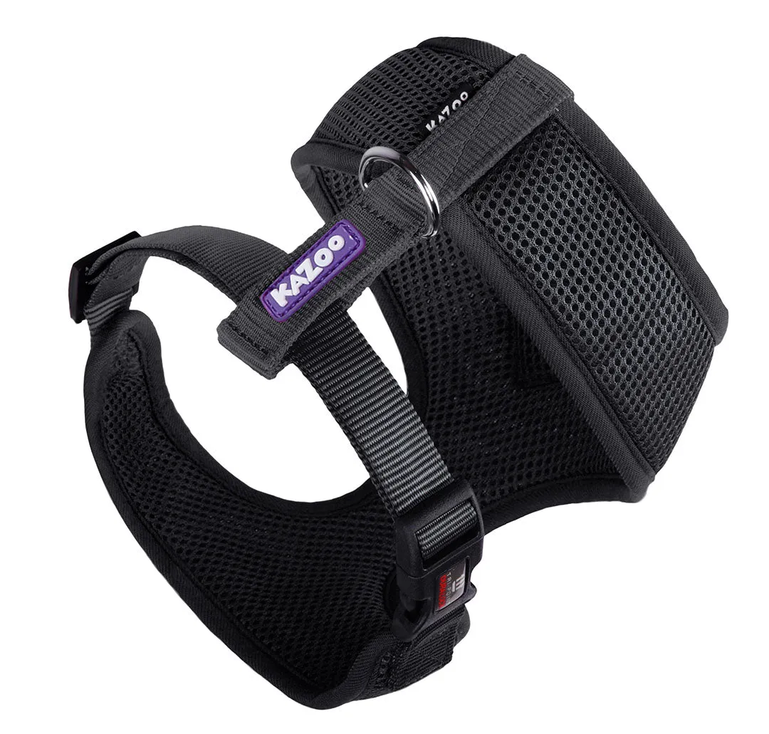 Classic Soft Walking Dog Harness - Black