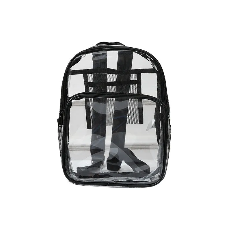 Clear Backpack PVC Transparent Jelly Backpack Travel Storage Bag