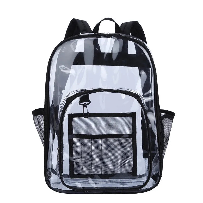Clear Backpack PVC Transparent Waterproof Backpack Schoolbag
