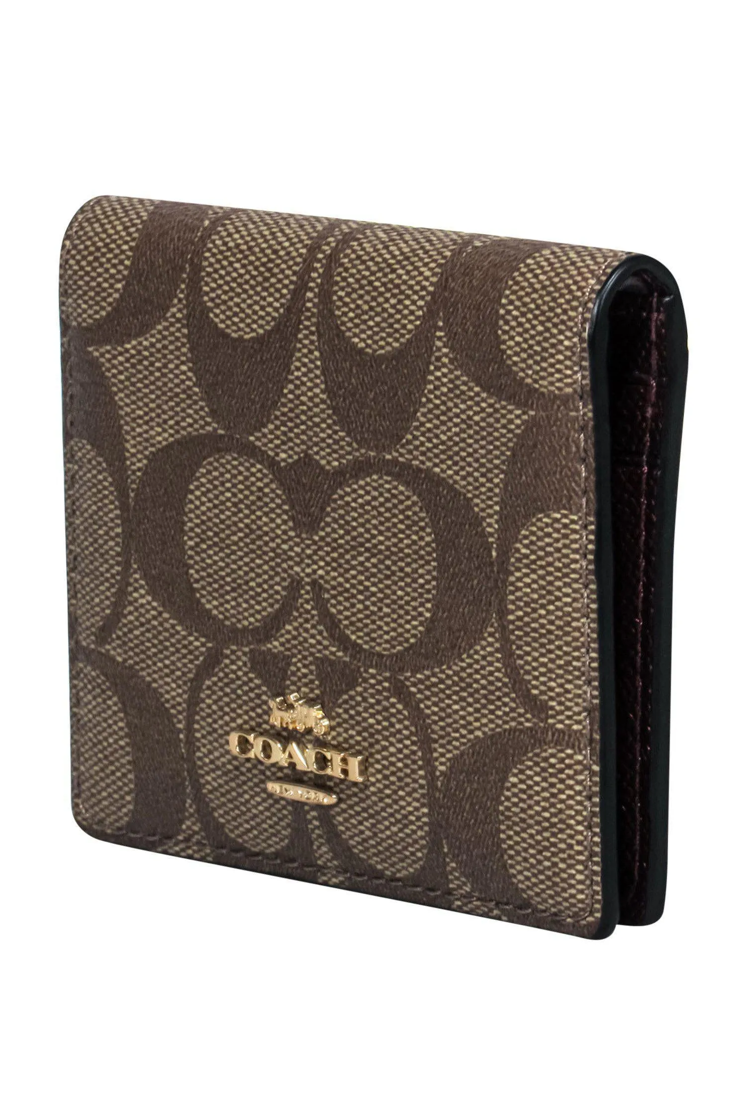 Coach - Beige Monogram Wallet & Case Set