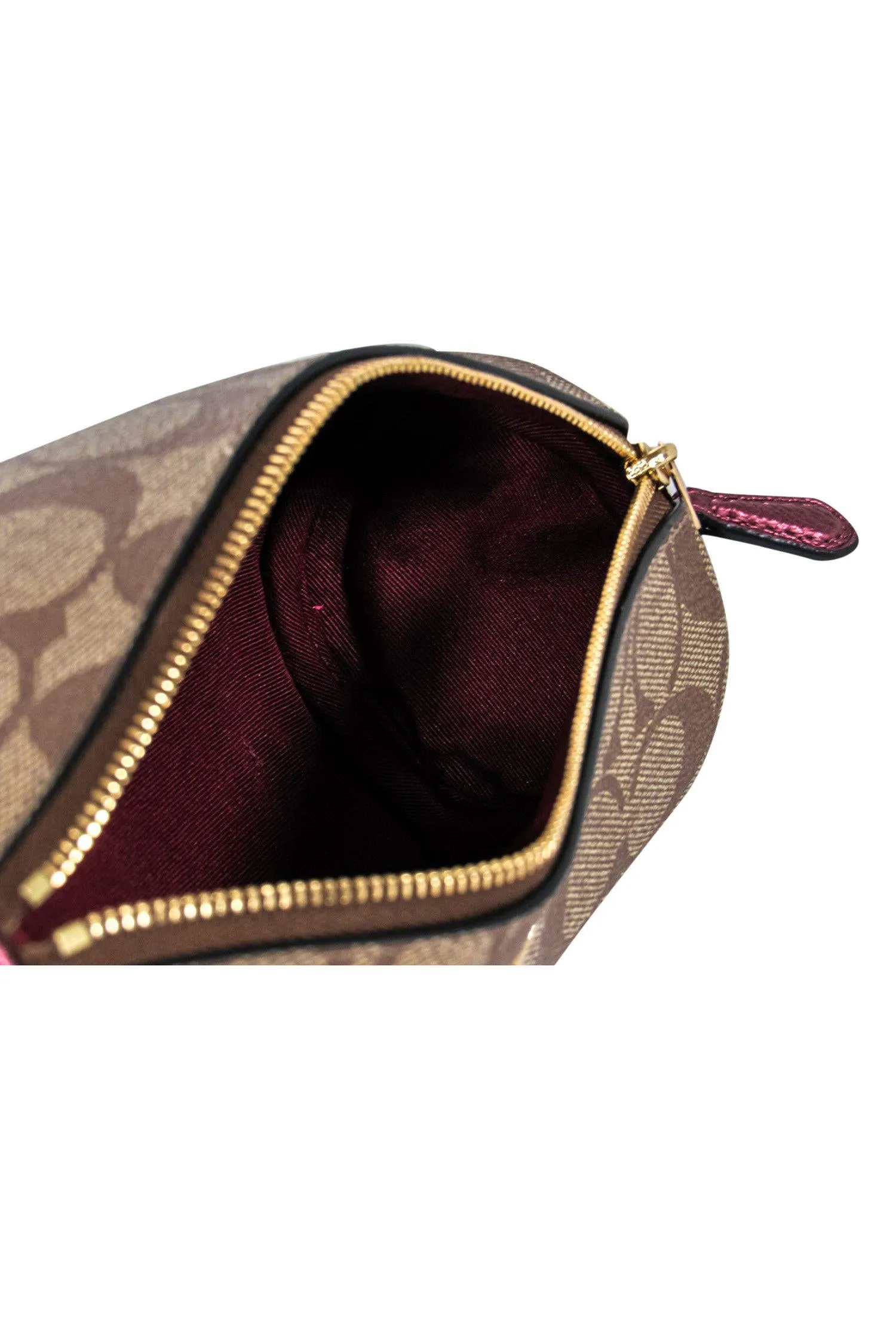 Coach - Beige Monogram Wallet & Case Set
