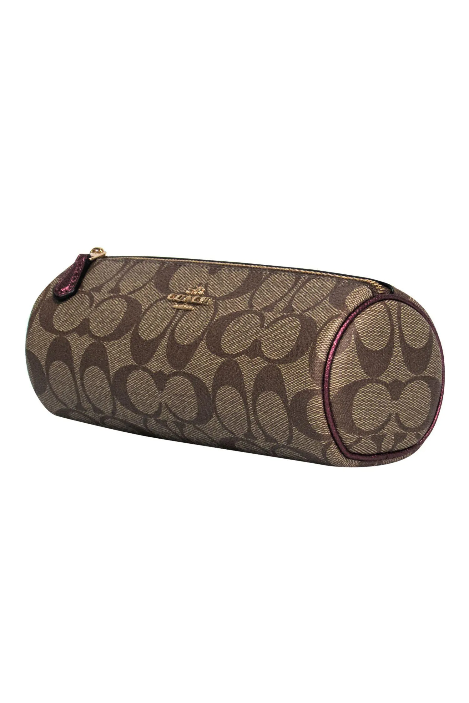Coach - Beige Monogram Wallet & Case Set