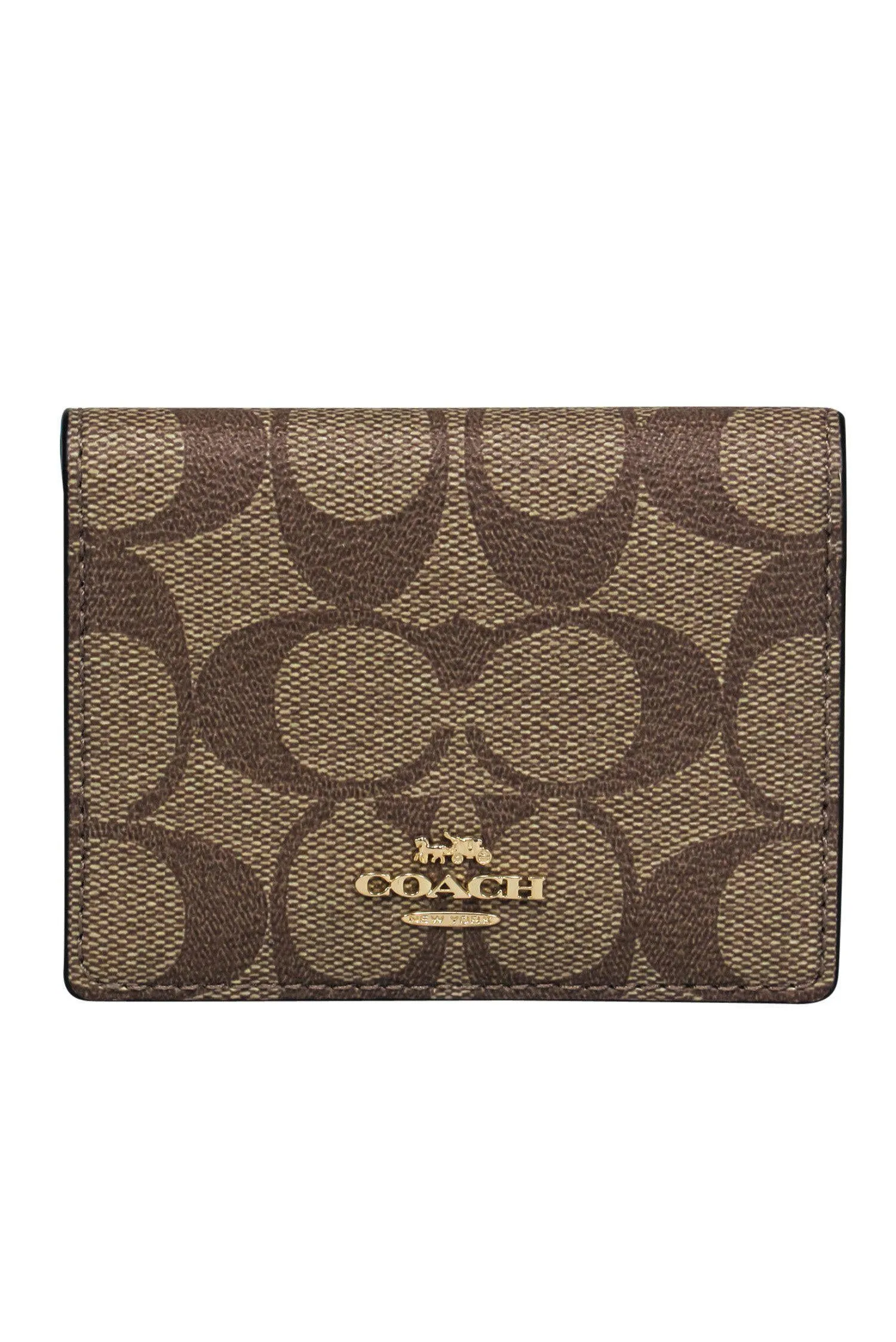 Coach - Beige Monogram Wallet & Case Set