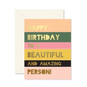 Colorblock Birthday Card