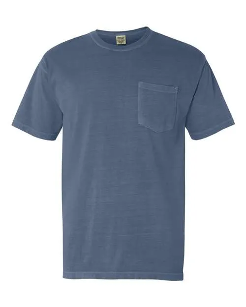 Comfort Colors Garment-Dyed Heavyweight Pocket T-Shirt 6030 Blue Jean