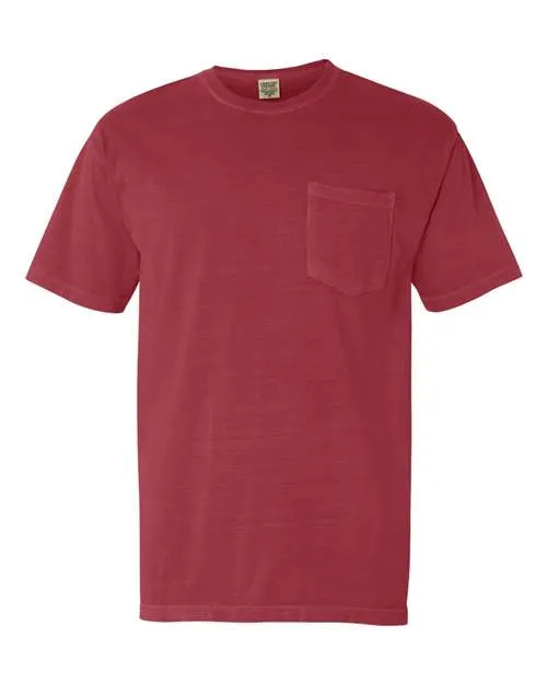 Comfort Colors Garment-Dyed Heavyweight Pocket T-Shirt 6030 Crimson
